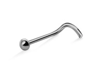 2mm Half Ball Shaped S316L Curved Nose Stud SSNSKB-01